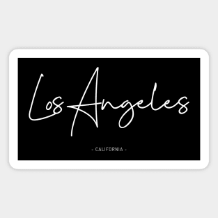 Los Angeles, California Design (WHITE PRINT) Magnet